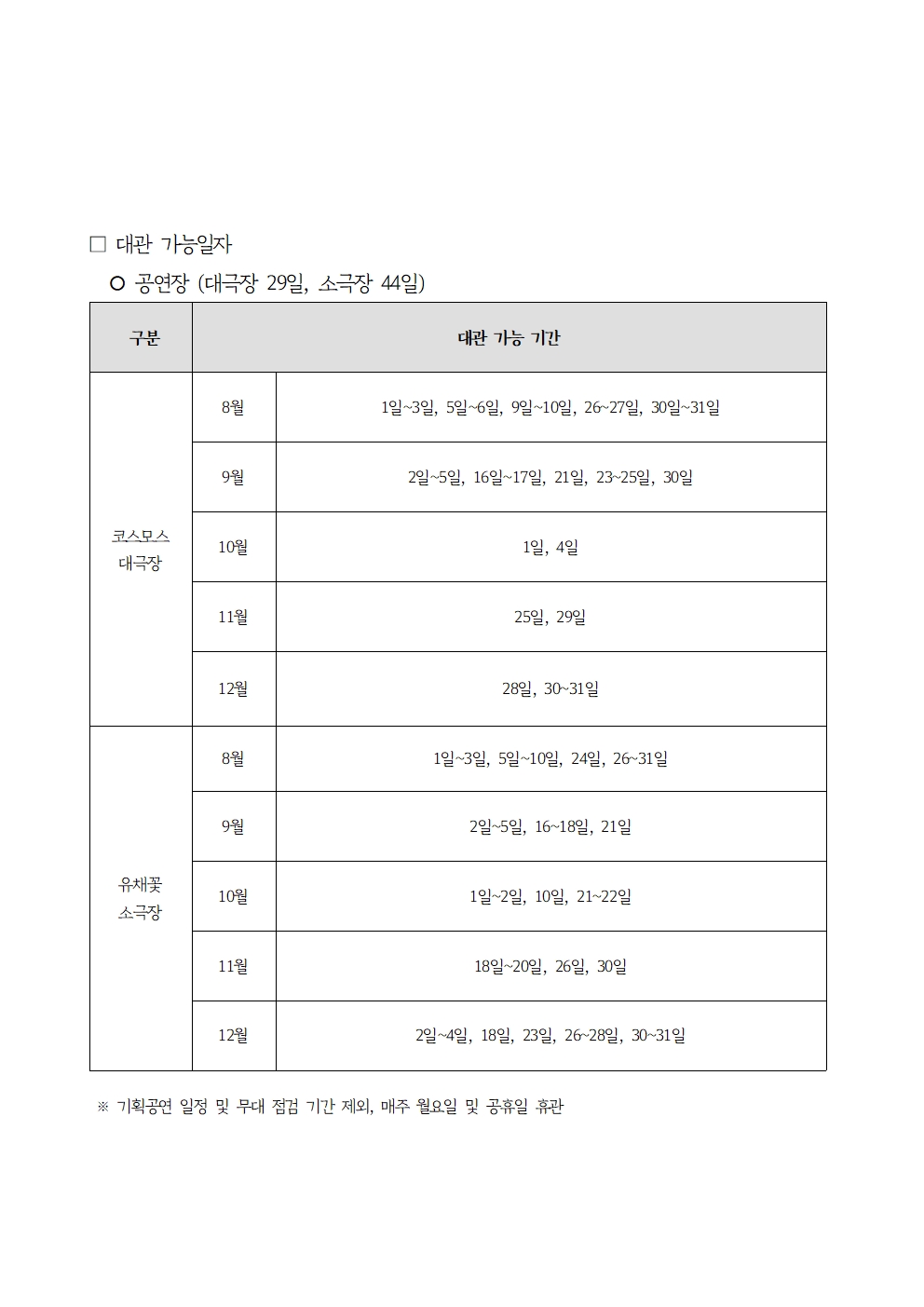 2025 구리문화재단 하반기 상시대관 공고